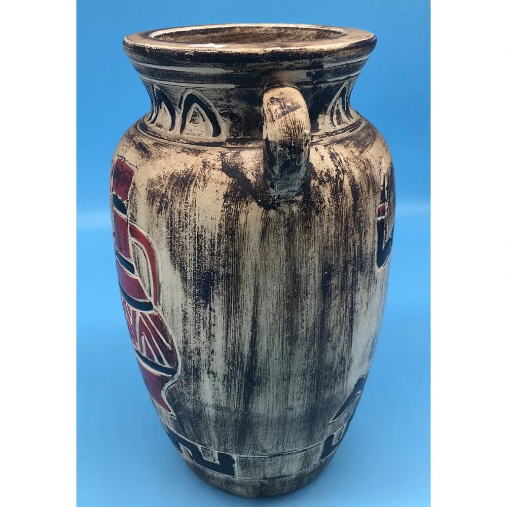 Vintage Egyptian Pharaoh Mid Century Vase